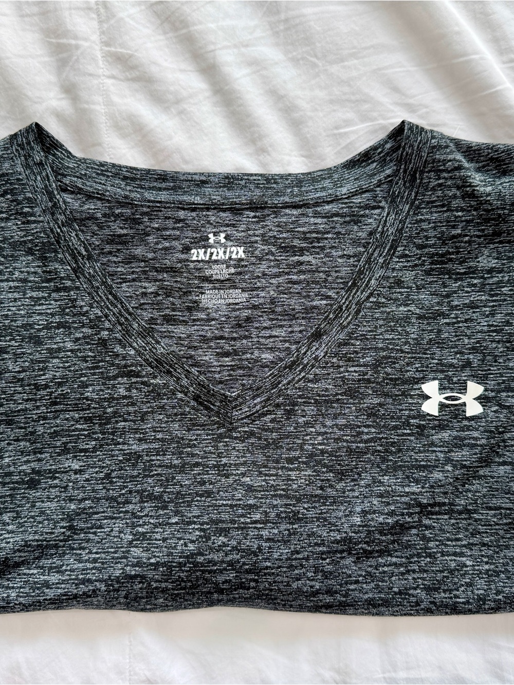 Under Armour Black & Gray Heather Performance V-Neck Shirt